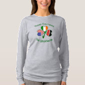 T-shirt Kenyan irlandais Shamrock personnalisé drapeaux am (Devant)