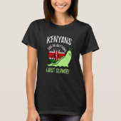 T-shirt Kenyans Can Do Anything Just Slower Kenya (Devant)