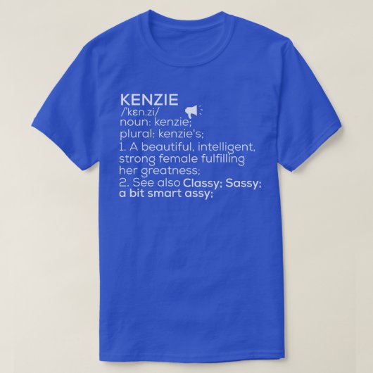 T-shirt Kenzie Nom Kenzie Définition Kenzie Nom féminin K (Design devant)