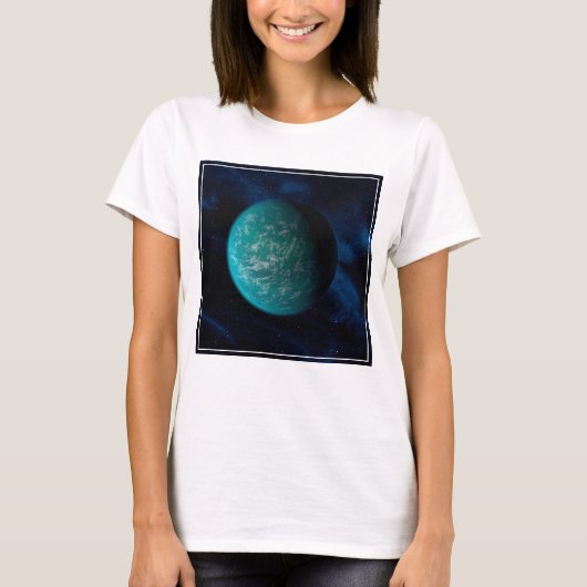 T-shirt Kepler 22b, Une planète extra-solaire. (Devant)