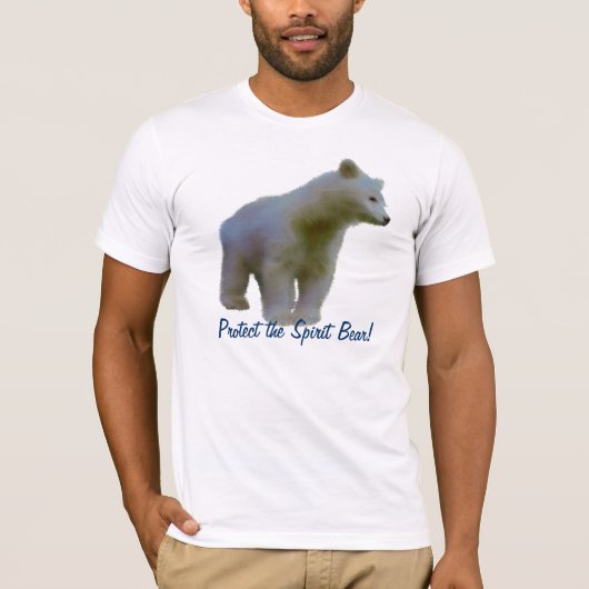 T-shirt KERMODE BEAR Animal Art Wildlife Supporter Tee (Devant)