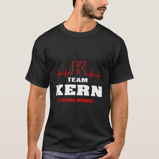 T-shirt Kern Nom de famille Nom de famille Équipe Kern Mem (Devant)