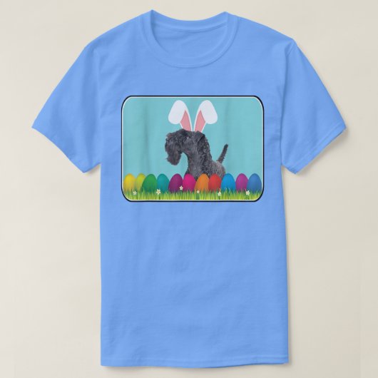 T-shirt Kerry Blue Terrier avec Bunny Ears  (Design devant)