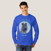 T-shirt Kerry Blue Terrier peinture mignonne Chien d'origi (Devant entier)