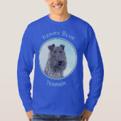T-shirt Kerry Blue Terrier peinture mignonne Chien d'origi (Devant)