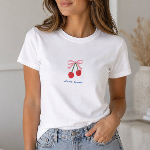 T-shirt Kers Coquette Strik Mooie Grafische T-sh