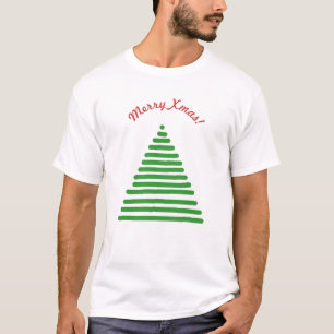 T-shirt - kerstboom met gepantserde tekst