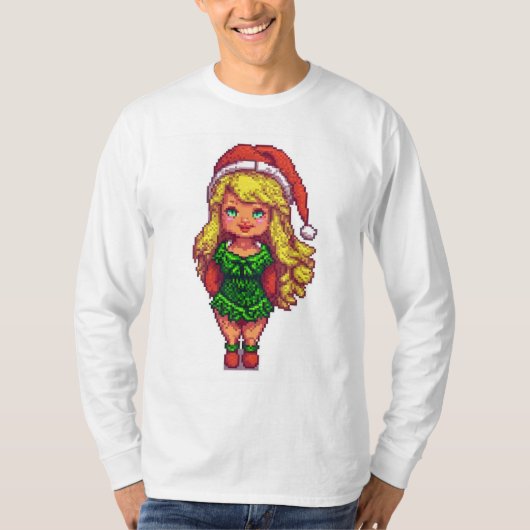 T-shirt kerstmeisje (Voorkant)