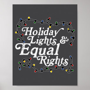 T-shirt Kerstverlichting Gelijke Rechten Feministi Poster