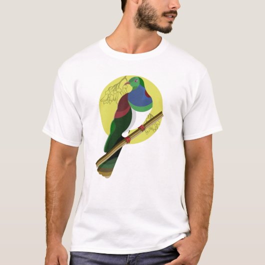 T-shirt KERURU Pigeon en bois NZ BIRD (Devant)