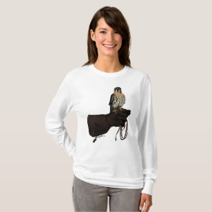 T-shirt Kestrel on Glove Illustration