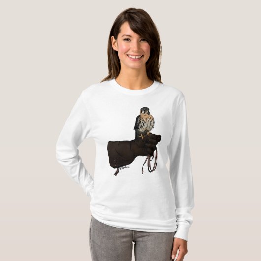T-shirt Kestrel on Glove Illustration (Devant entier)