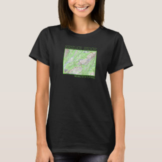 T-shirt Kesugi Ridge Hiking Map Denali State Park Alaska S