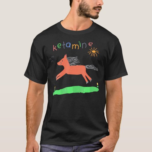 T-shirt Ketamine Horse Urgence drôle (Devant)