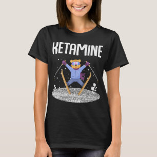 T-shirt Kétamine Skiing Jumping Ours Cadeaux blancs
