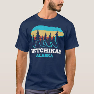 T-shirt Ketchikan Alaska Grizzli Vintage Ours Nature Souve