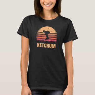 T-shirt Ketchum Idaho Skier Id Vintage Ski 80s Retro Sk