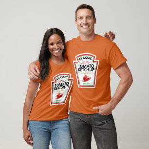 T-shirt Ketchup Costume d'Halloween Matching Mustard