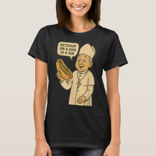T-shirt Ketchup Sur Un Chien Est Un Chien Chaud De Chicago