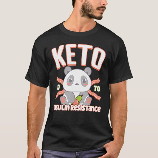 T-shirt Keto Baby Panda Bacon And Avocado Fasting Insulin  (Devant)