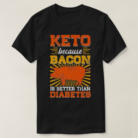 T-shirt Keto Bacon est mieux de jeûner Autophagy Cellule R (Design devant)
