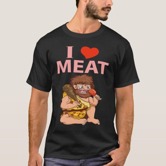 T-shirt Keto Diet Design I Love Meat (Devant)
