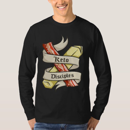 T-shirt Keto Disciples Bacon Butter  Retro Keto Diet Match (Devant)