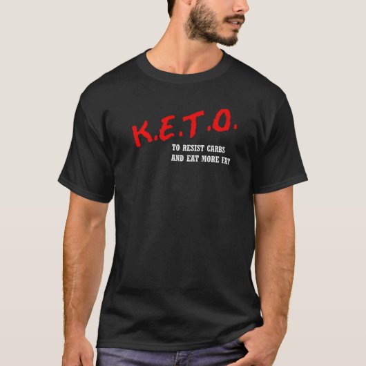 T-shirt Keto Friendly Vie saine Parodie (Devant)