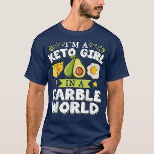 T-shirt Keto Girl Avocado Carbohydrates Diet Ketogénique F