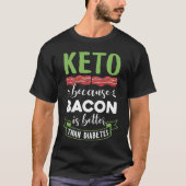 T-shirt Keto Idées Diet Hommes Femmes Ketone Bacon en sant (Devant)
