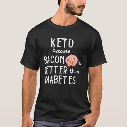 T-shirt Keto Ketogène Diet Bacon à faible teneur en carbon (Devant)