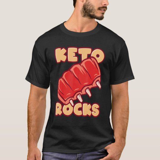T-shirt Keto Rocks Grilled Spare Ribs (Devant)