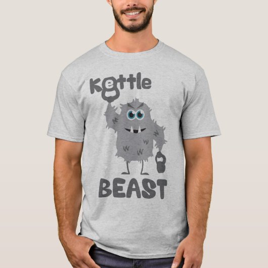 T-shirt Kettle Beast (mignon monstre kettlebell) (Devant)