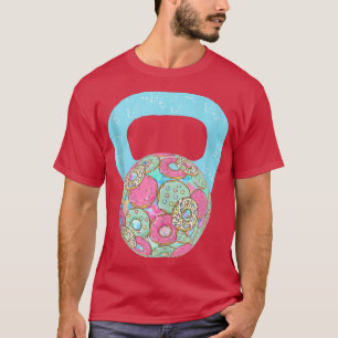 T-shirt Kettlebell Donut Funny Doughnut Fitness Humour 