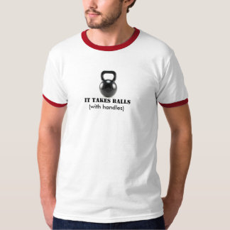 T-shirt kettlebell, il prend des boules, (avec des