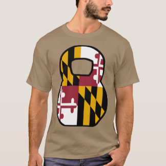 T-shirt Kettlebell Maryland Flag