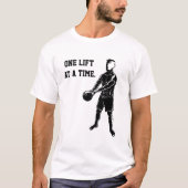 T-shirt Kettlebell Poids Sur L'Ascenseur Lors D'Une Citati (Devant)