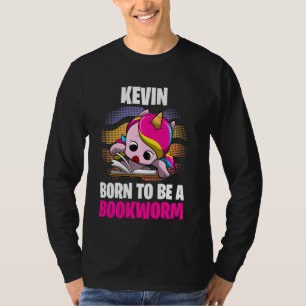 T-shirt Kevin Est Né Pour Être Un Ver De Livres Personnali