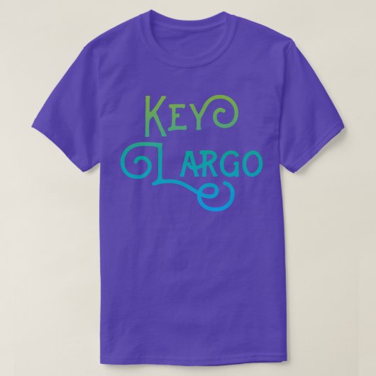 T-shirt Key Largo Florida Typographic Design  (Design devant)