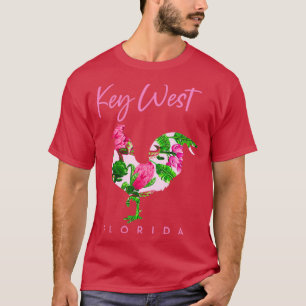 T-shirt Key West Flora Fleur Hibiscus Poulet Lover Sou