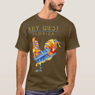 T-shirt Key West Flora Fleur Hibiscus Poulet Lover Sou