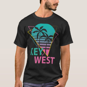 T-shirt Key West Florida Keys Retro Palms Palm Trees Beach