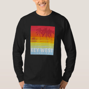 T-shirt Key West Florida Retro Sunset Palm Trees