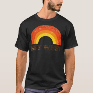 T-shirt Key West Florida Retro Vintage Rainbow Souvenir