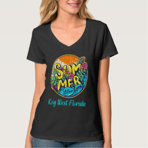 T-shirt Key West Florida Summer Sea Vacances Plages Sun S