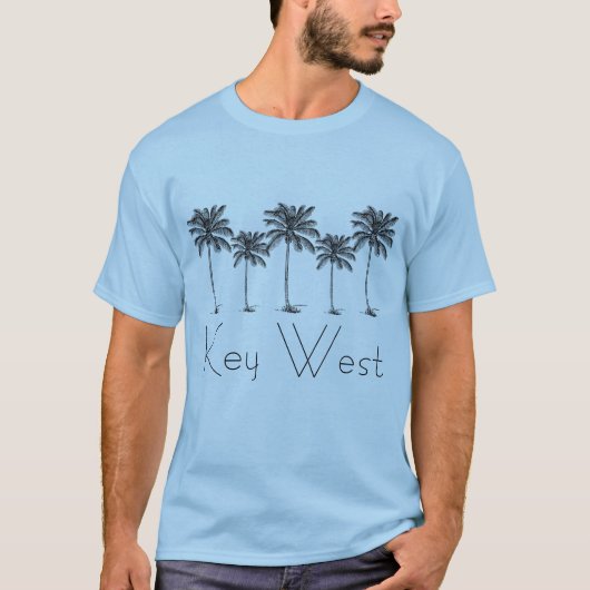 T-shirt Key West Floride Palmiers à Coco (Devant)