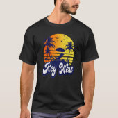 T-shirt Key West Floride Sunset Beach Retro Premium (Devant)