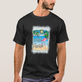 T-shirt Key West Pink Flamant rose Florida Keys Vacances