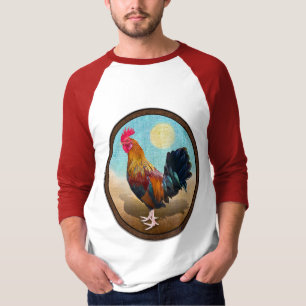 T-shirt Key West - Rooster tzigane Vintage ovale