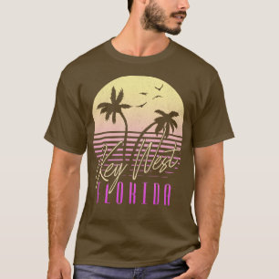 T-shirt Key West South Florida Vintage Tropical Sunset Pal